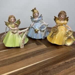 Lot Of 3 Josef Originals 7, 8, & 9 Years Birthday Girl Angel Figurines With Tags